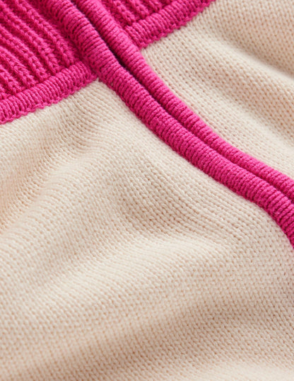 Lucy Half-zip Jumper-Warm Ivory, Red-9