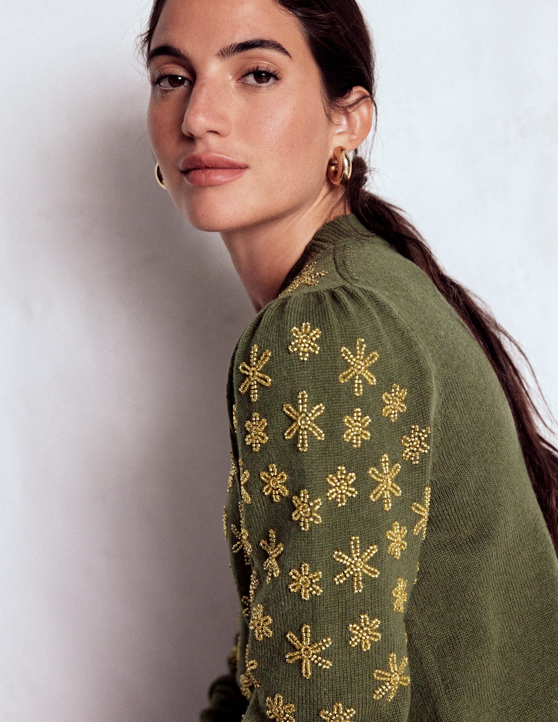Elizabeth Embellished Jumper-Leaf Green-6