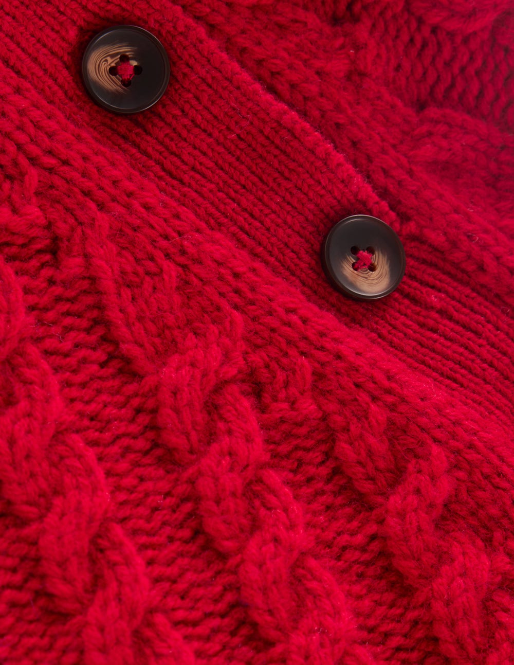 Amara Merino Cable Jumper-Carmine Red - Image 8