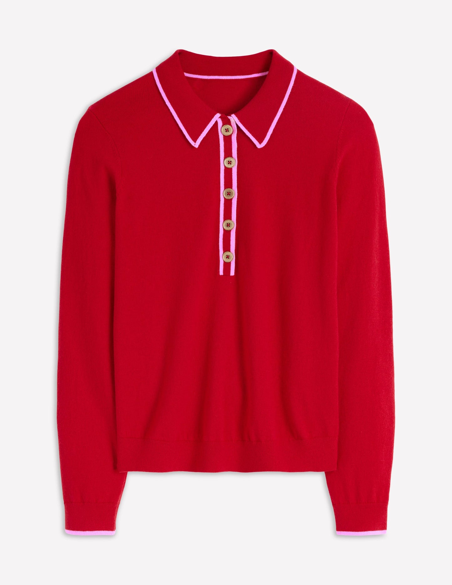 Liz Henley Jumper-Salsa Red