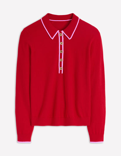 Liz Henley Jumper-Salsa Red-7