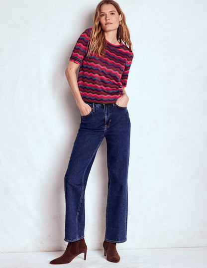 Jacquard Knitted T-Shirt-Multi-7