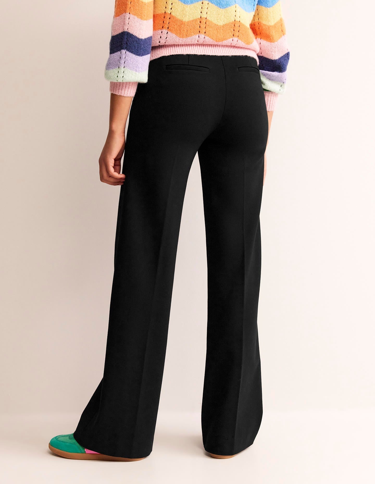 Westbourne Ponte Trousers-Black-3