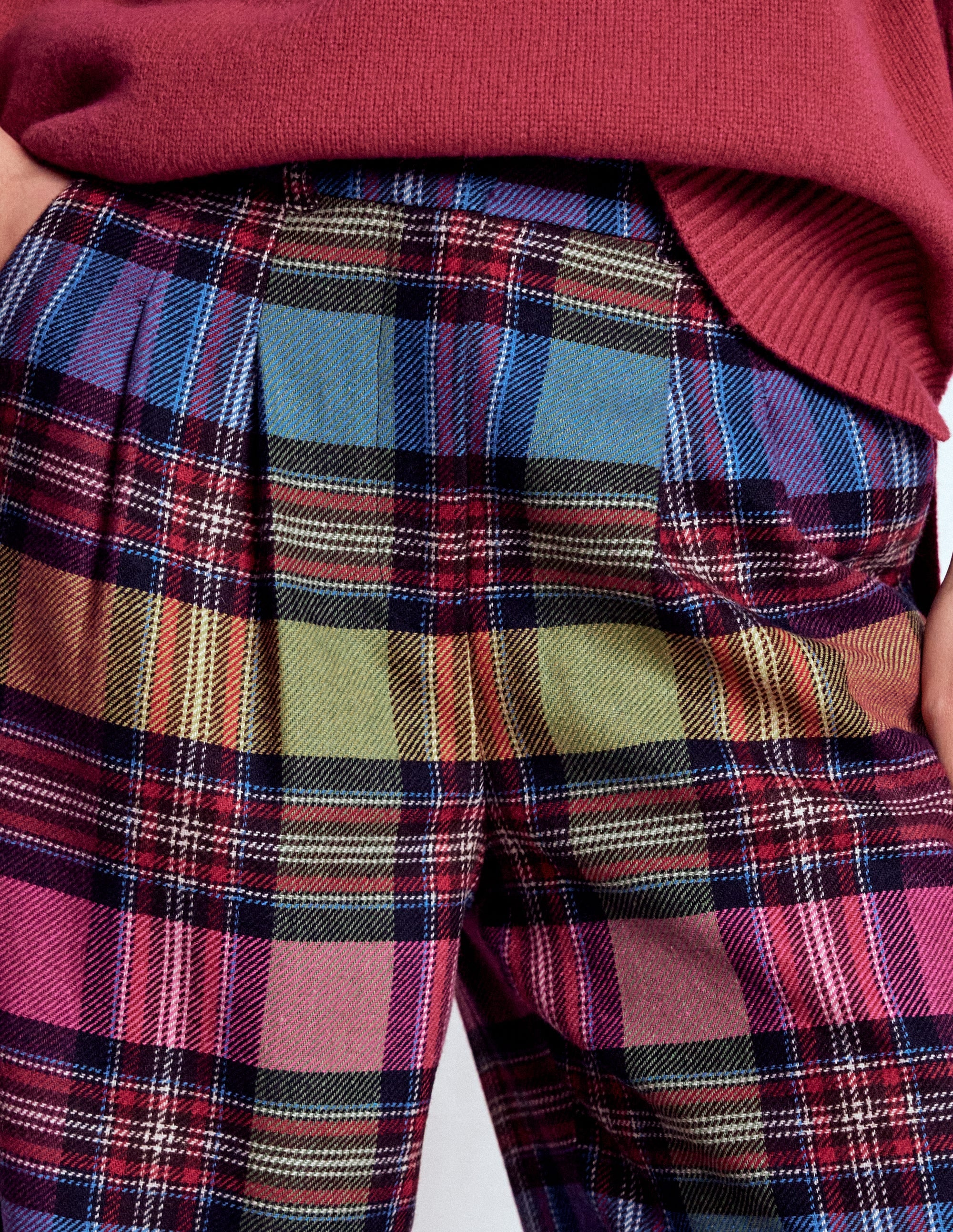 Kensington Wool Trousers-Multi Blanket Check - Image 2