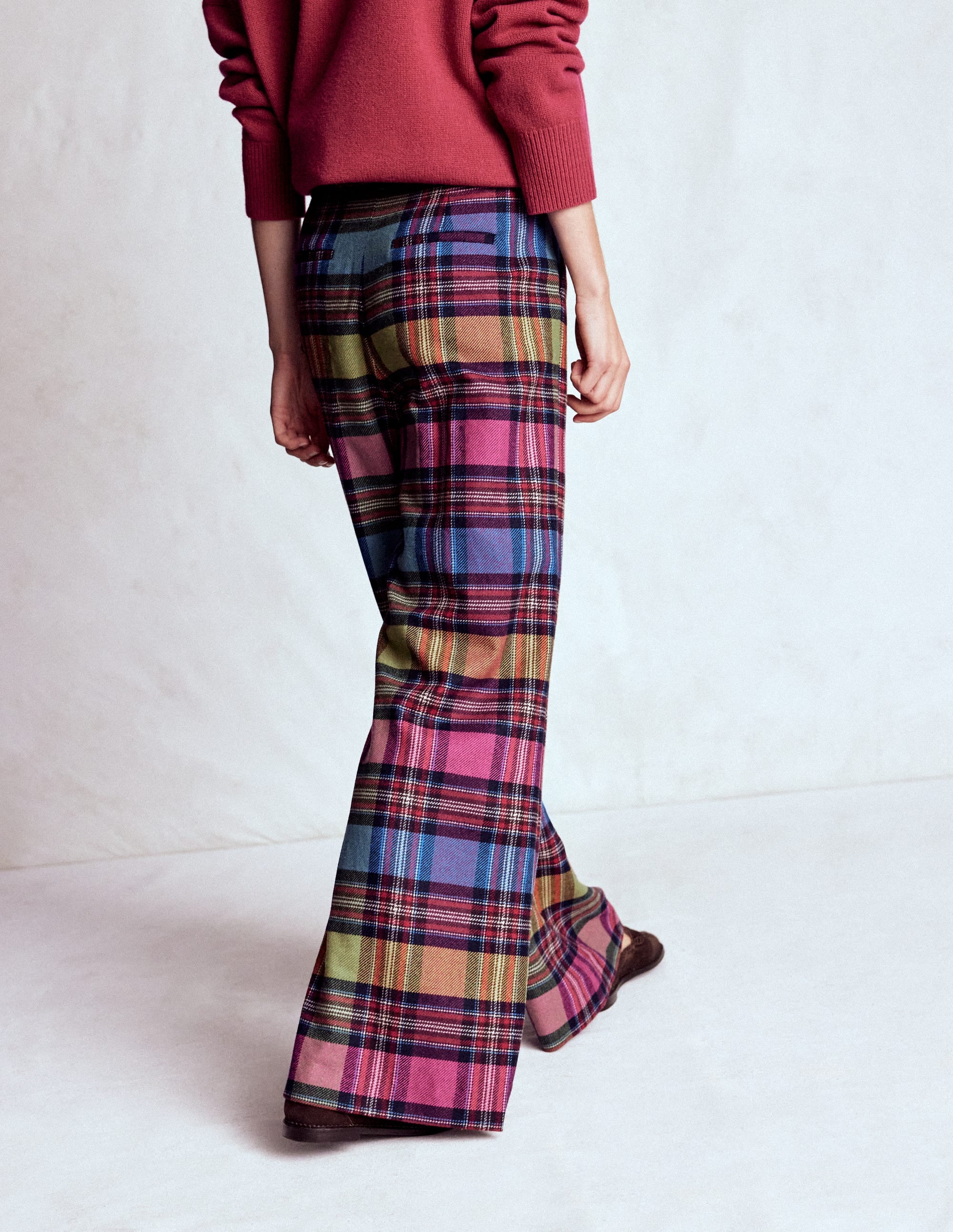 Kensington Wool Trousers-Multi Blanket Check - Image 3