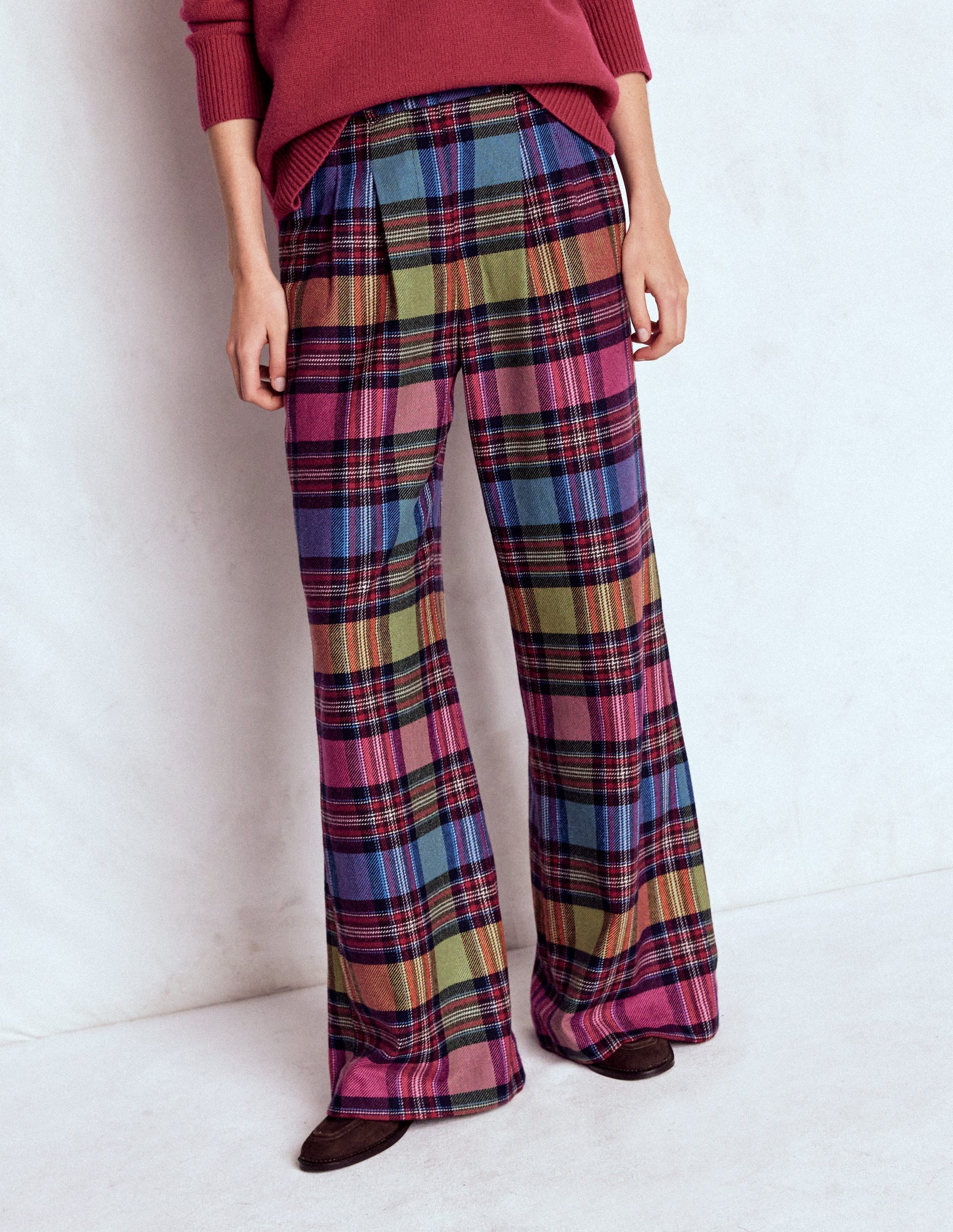 Kensington Wool Trousers-Multi Blanket Check-5