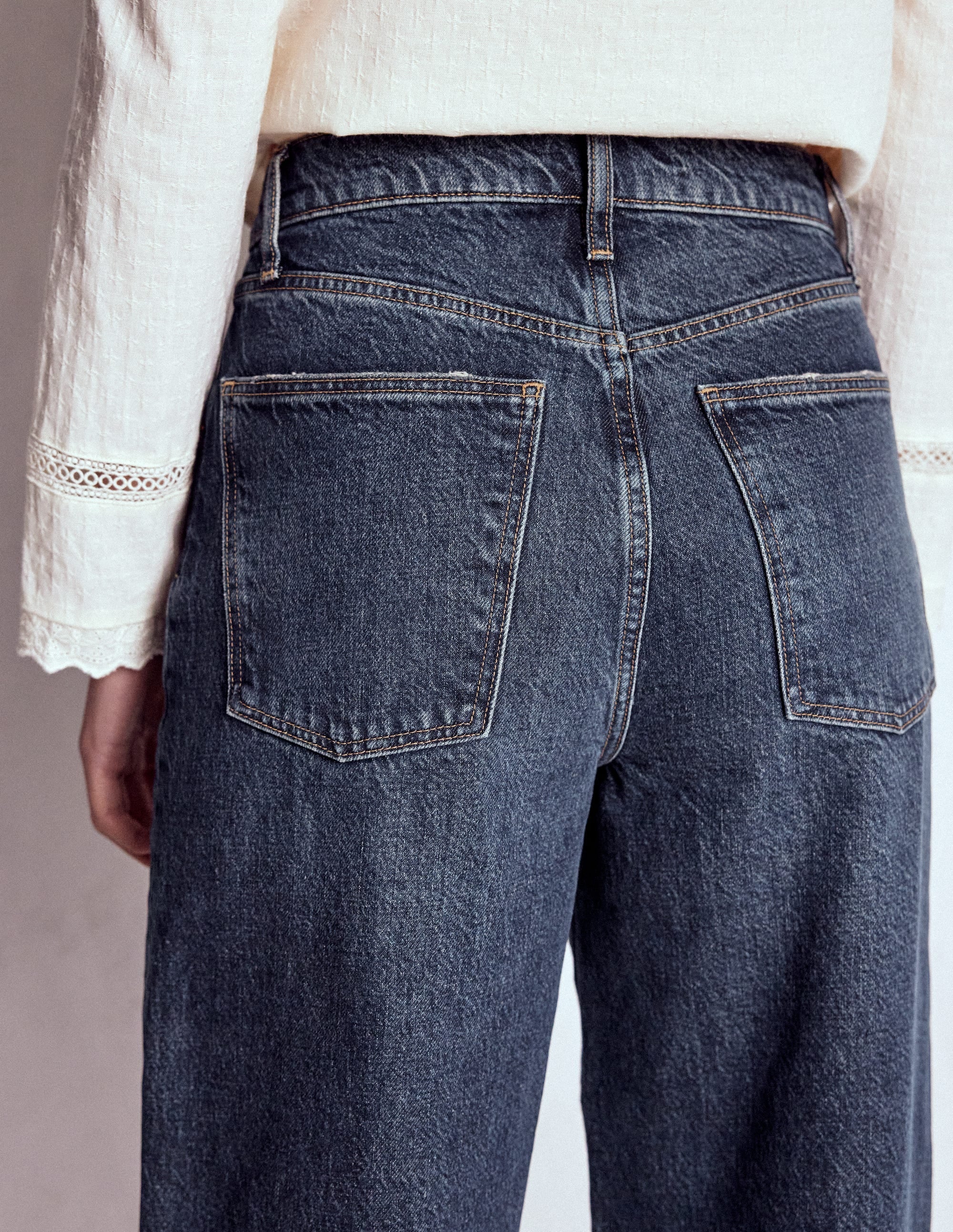 Mid Rise Relaxed Leg Jeans-Dark Vintage - Image 2