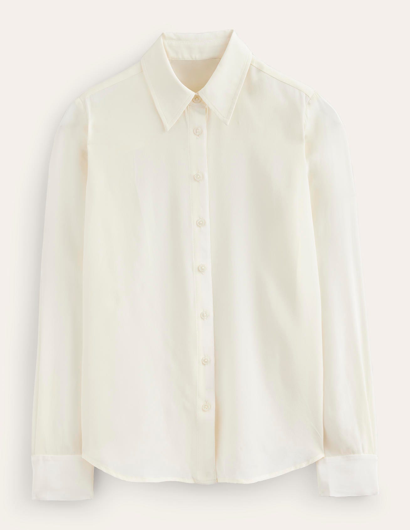 Sienna Silk Shirt-Ivory - Image 6