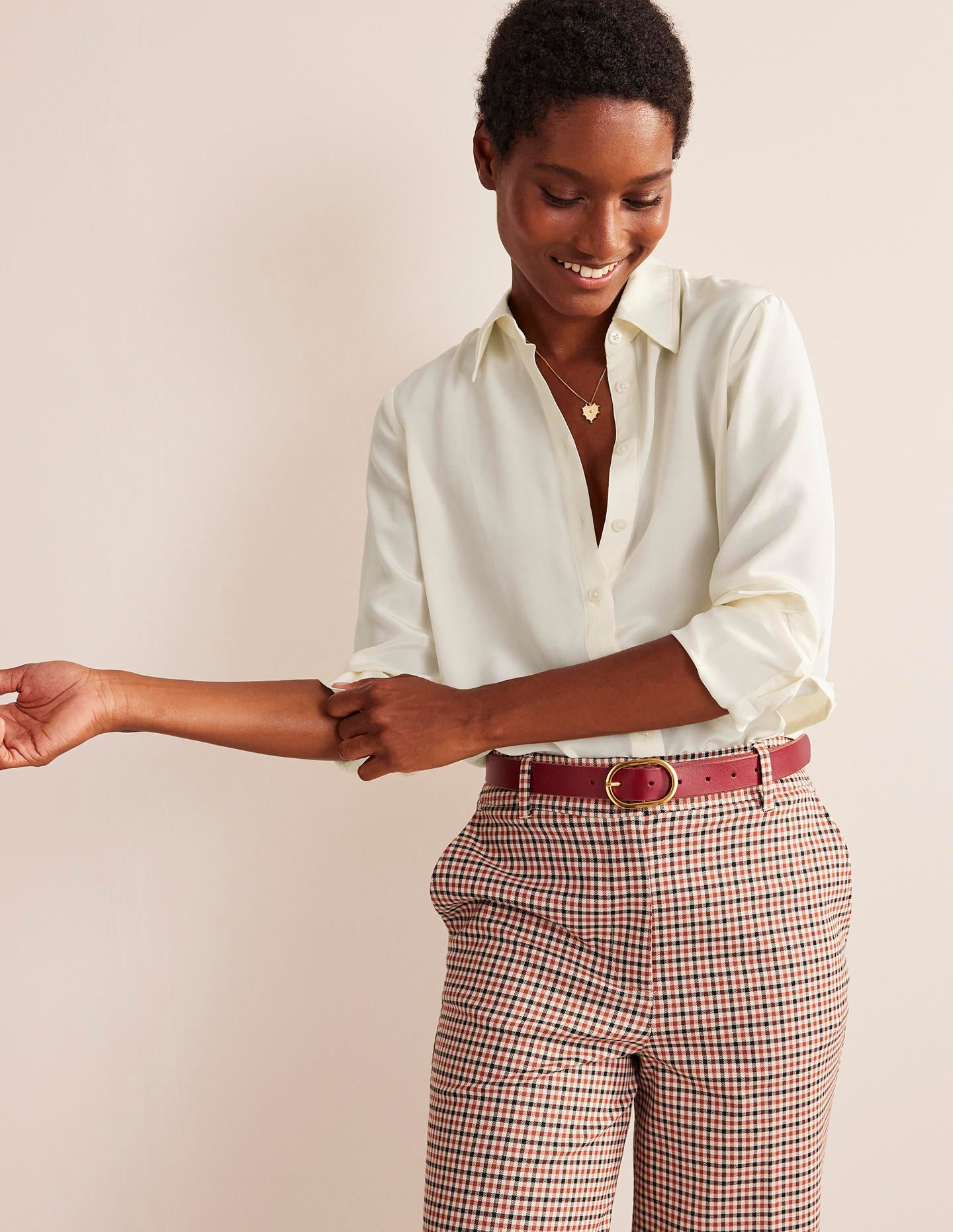 Sienna Silk Shirt-Ivory-4