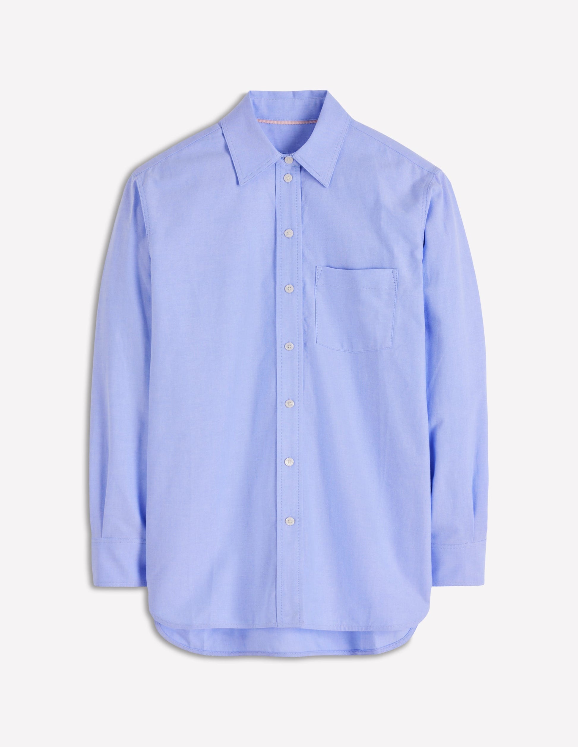 Sadie Relaxed Cotton Shirt-Blue Oxford-7