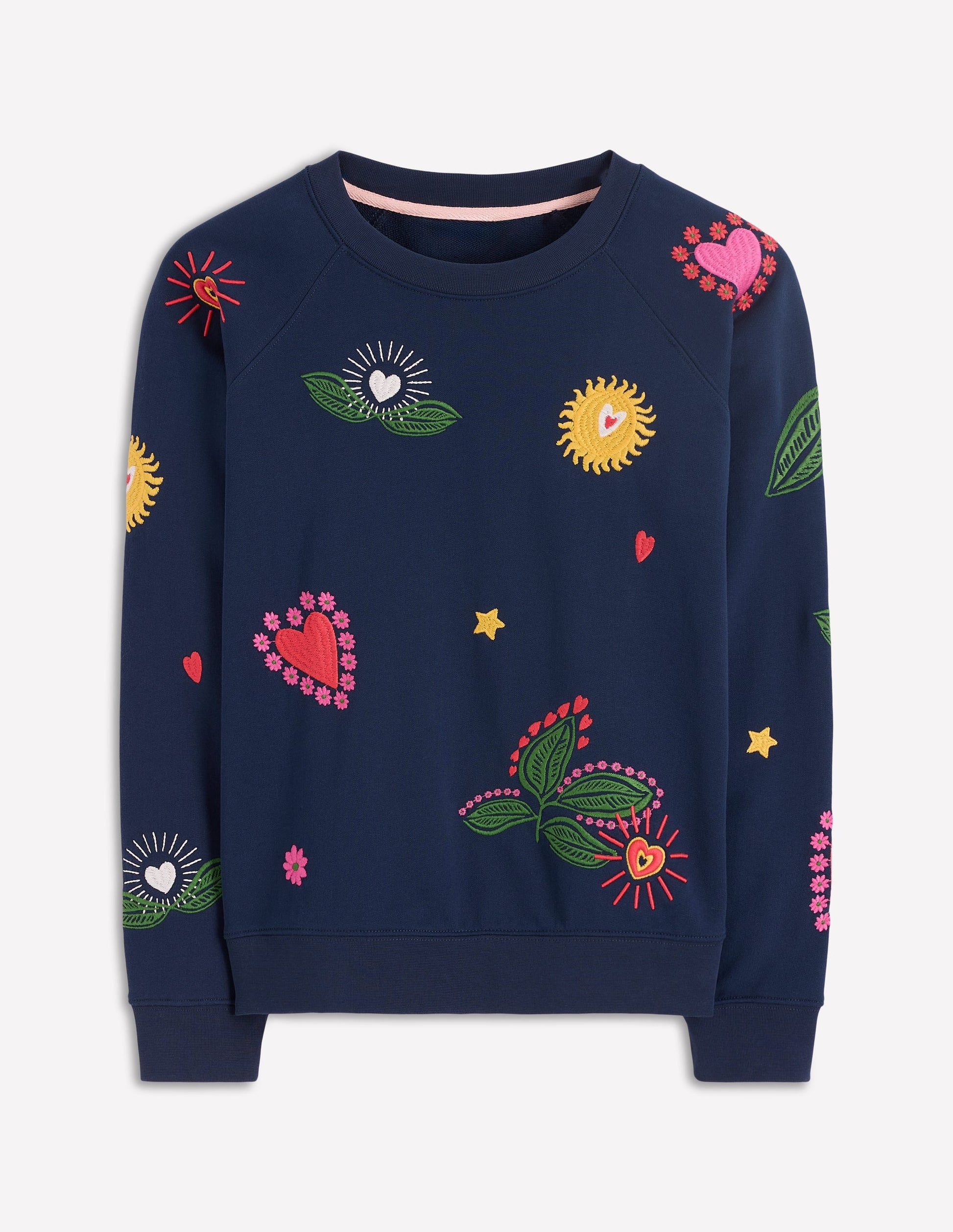 Rosa Embroidered Sweatshirt-Navy, Multi Embroidery-6