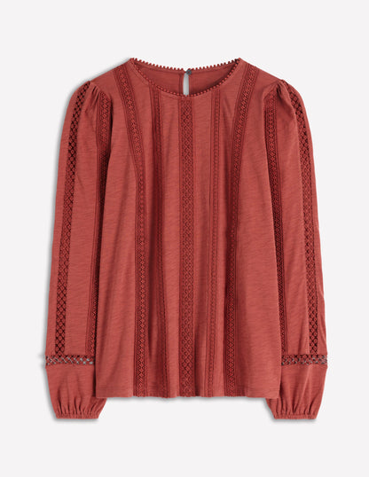 Imi Jersey Trim Top-Barn Red-6