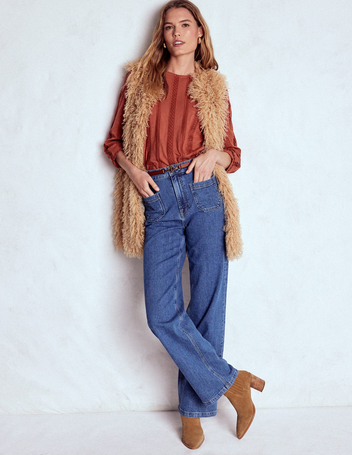 Imi Jersey Trim Top-Barn Red - Image 1