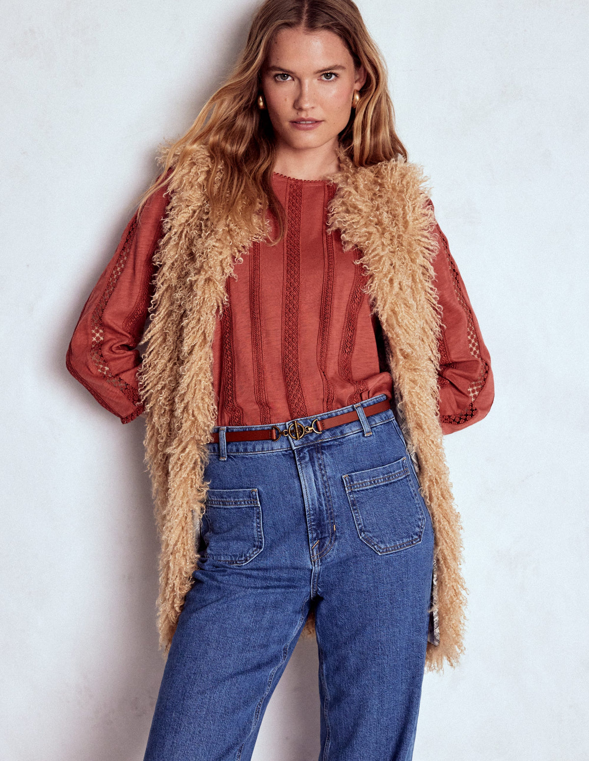 Imi Jersey Trim Top-Barn Red - Image 5
