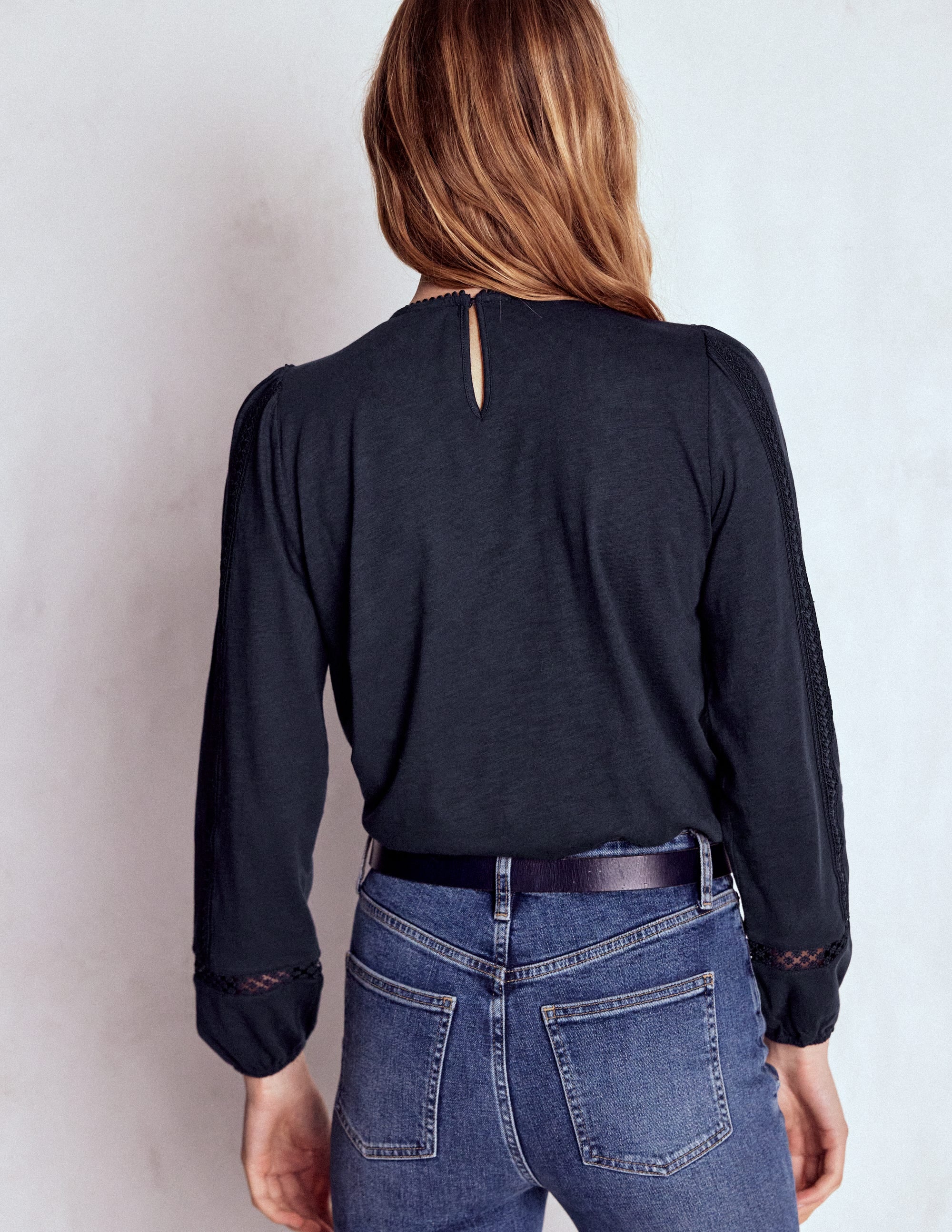 Imi Jersey Trim Top-Navy - Image 3