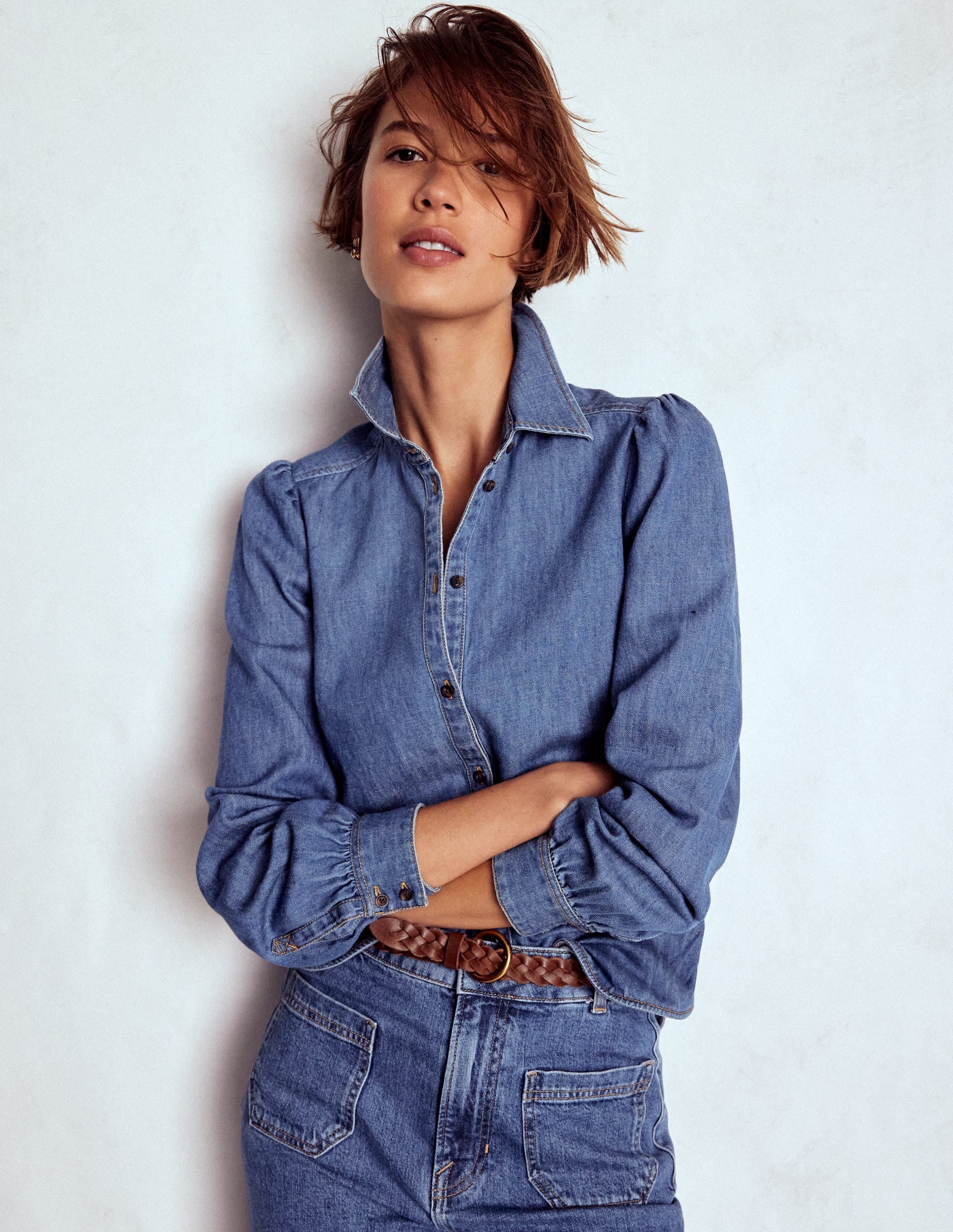 Cara Denim Shirt-Mid Vintage - Image 2