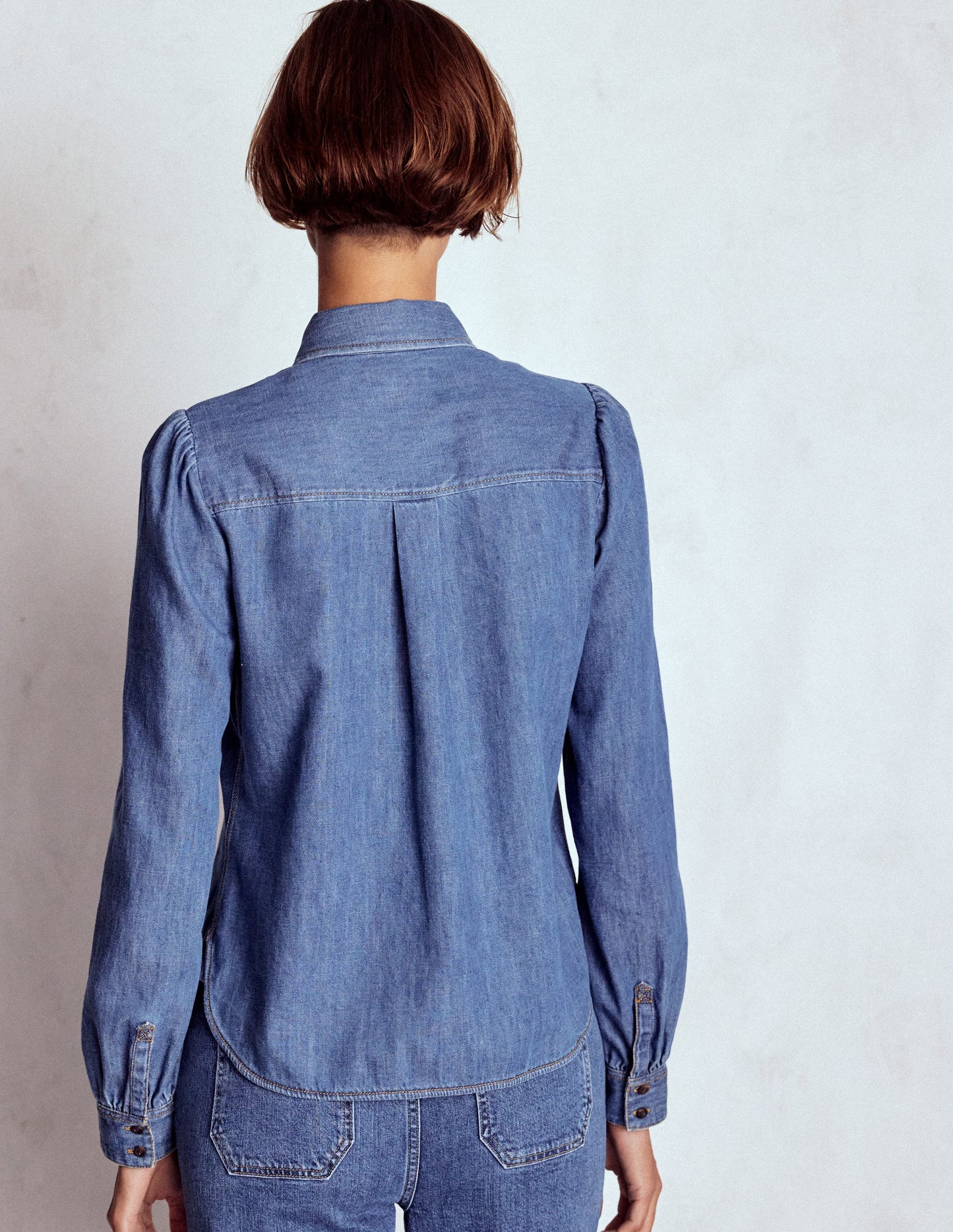 Cara Denim Shirt-Mid Vintage