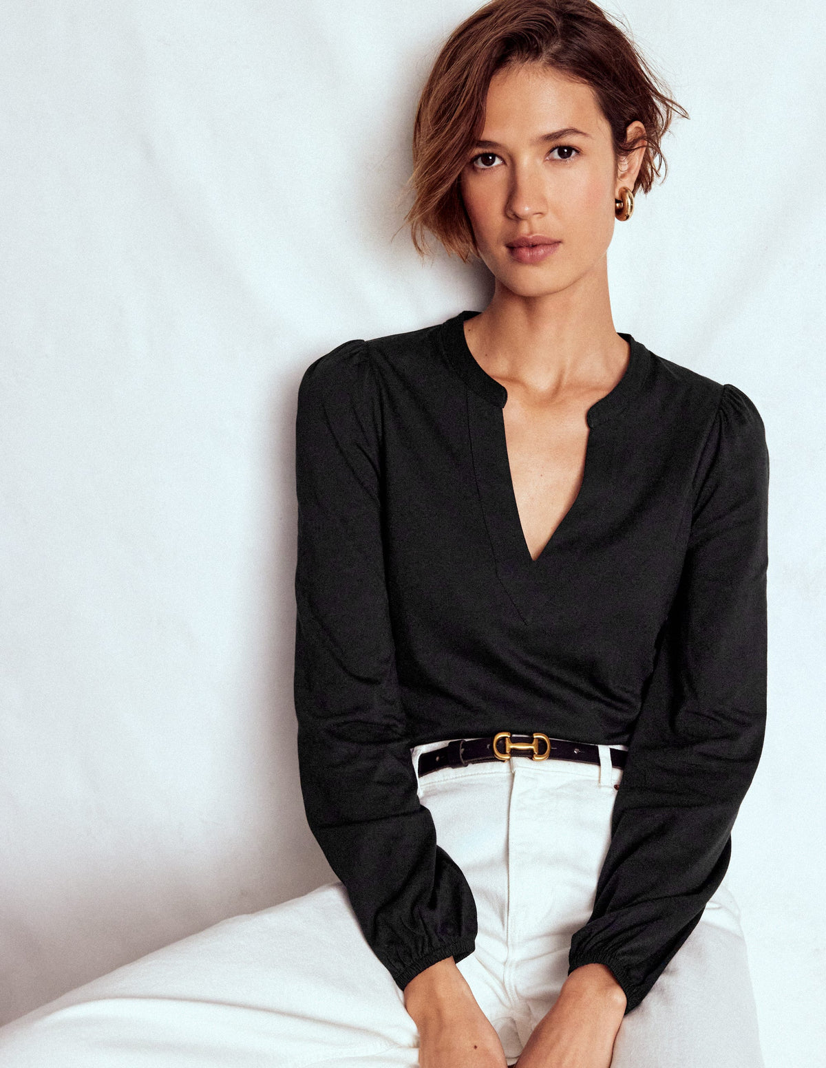 Supersoft Notch Top-Black - Image 1