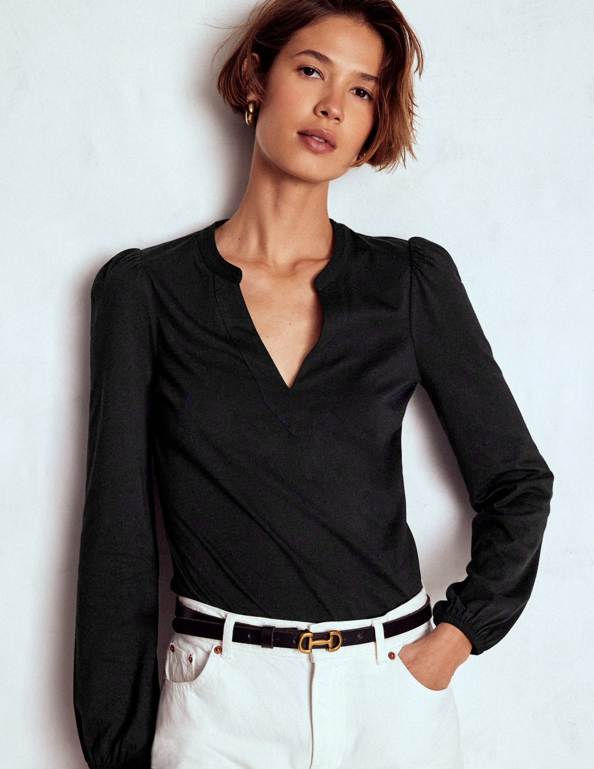 Supersoft Notch Top-Black - Image 5
