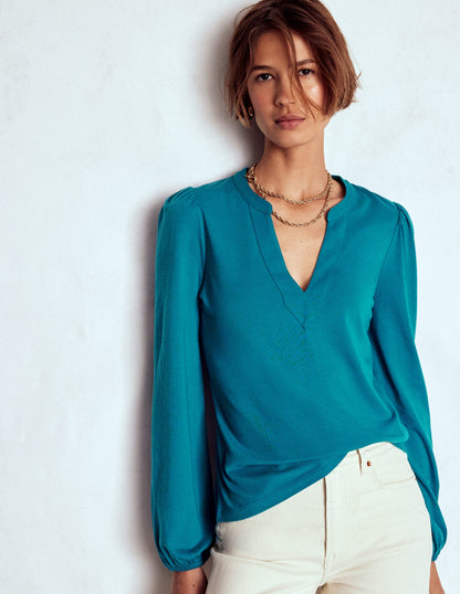 Supersoft Notch Top-Deep Sea Green-1