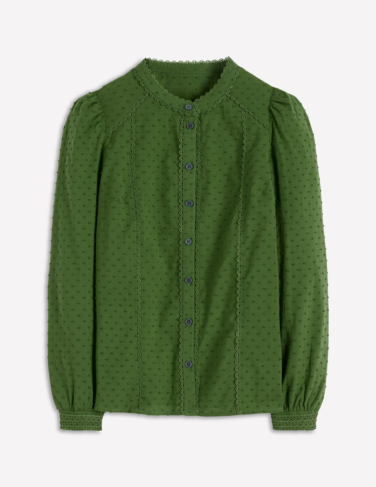 Rhea Cotton Dobby Top-Promenade Green - Image 5