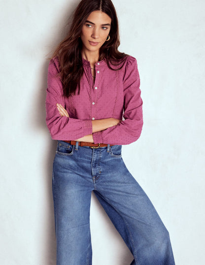 Rhea Cotton Dobby Top-Purple Damson-1