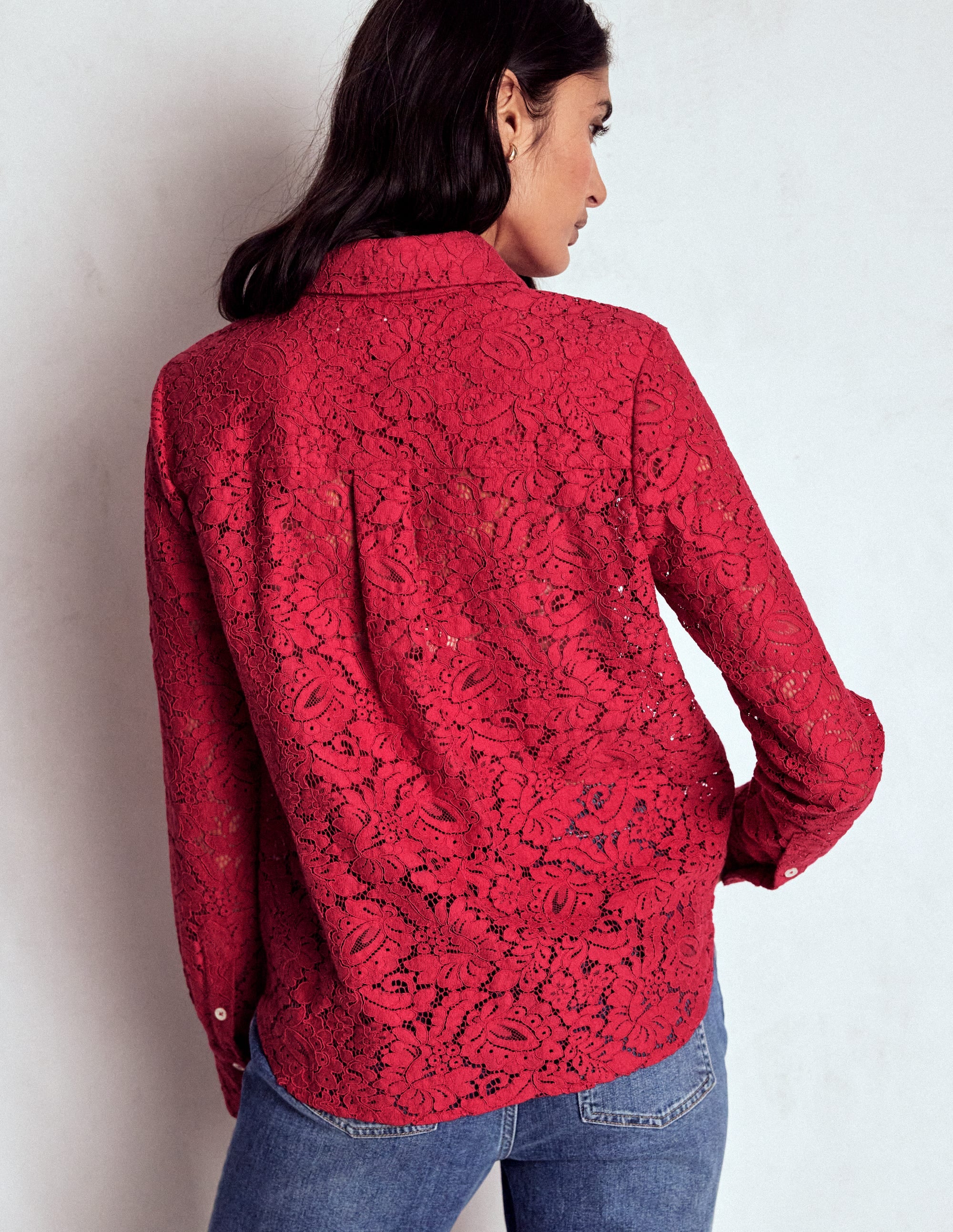Lace Shirt-Rumba Red - Image 3