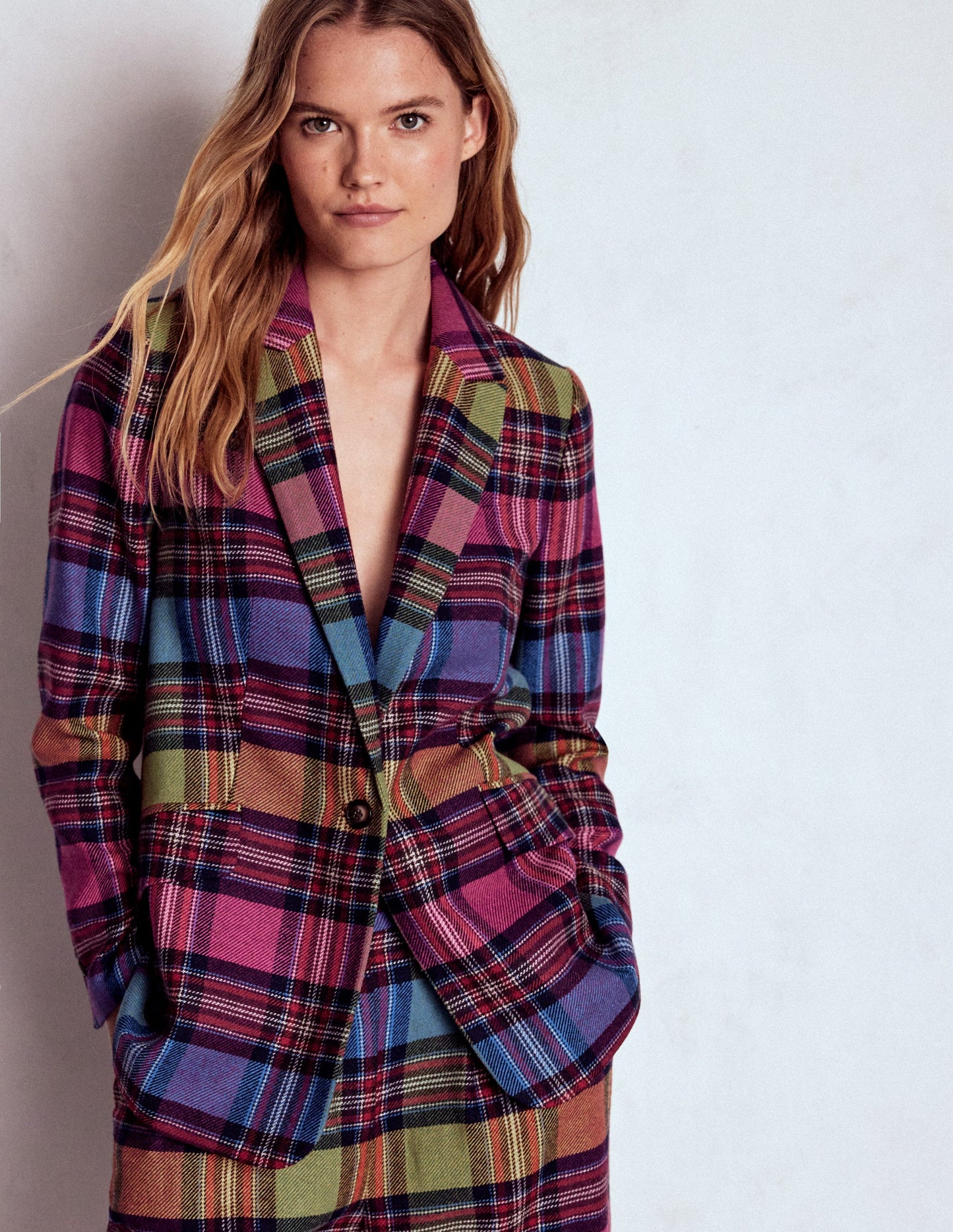 Woodbridge Check Blazer-Multi Blanket Check