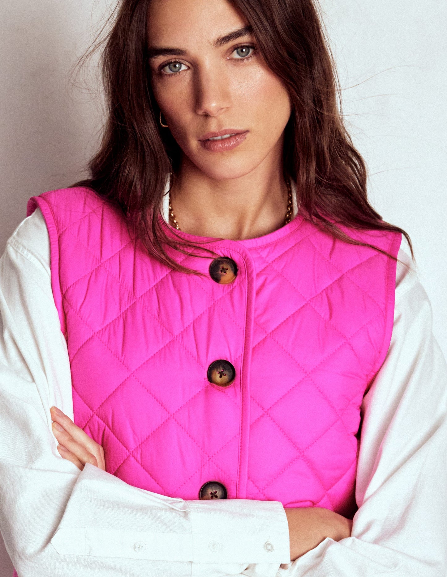 Clerkenwell Reversible Gilet-Pink Ribbon