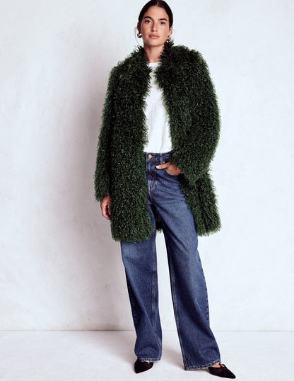 Faux Fur Coat-Kale Leaf, Faux Fur-3