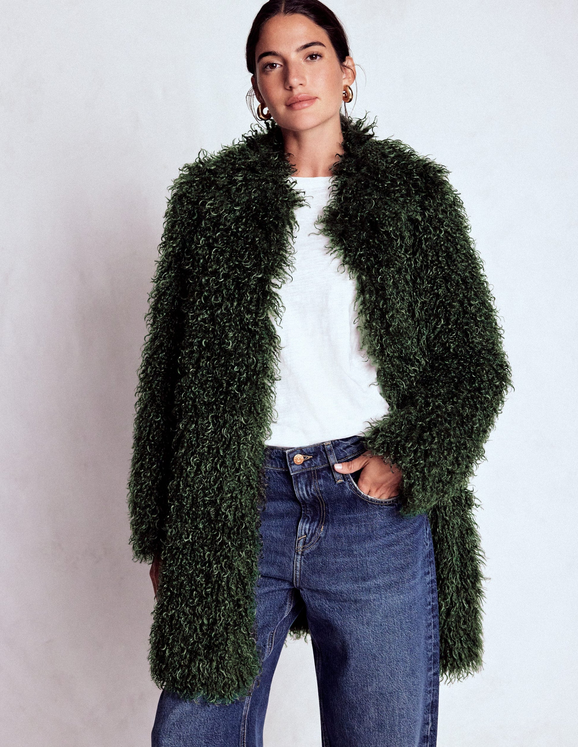 Faux Fur Coat-Kale Leaf, Faux Fur-1