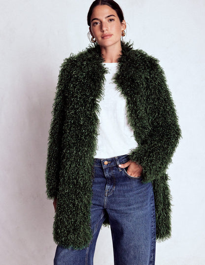 Faux Fur Coat-Kale Leaf, Faux Fur-1