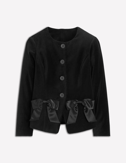 Hampstead Velvet Blazer-Black-5