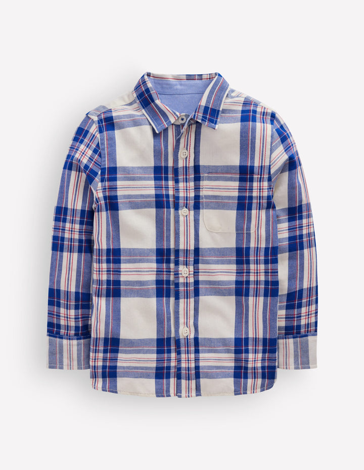 Cosy Cotton Check Shirt-Papyrus and Surf The Web Check