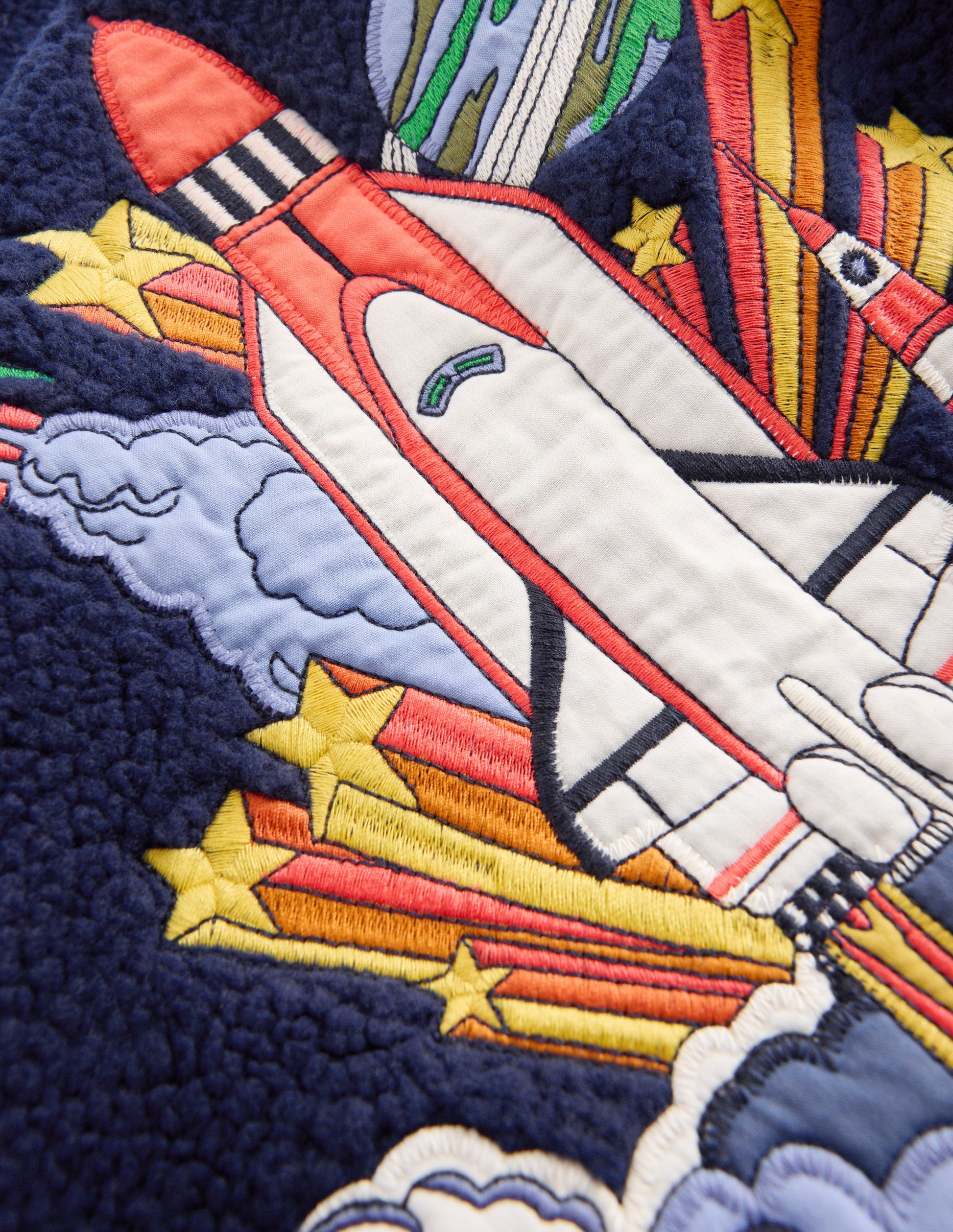 Cosy Borg Jacket-College Navy Space-5