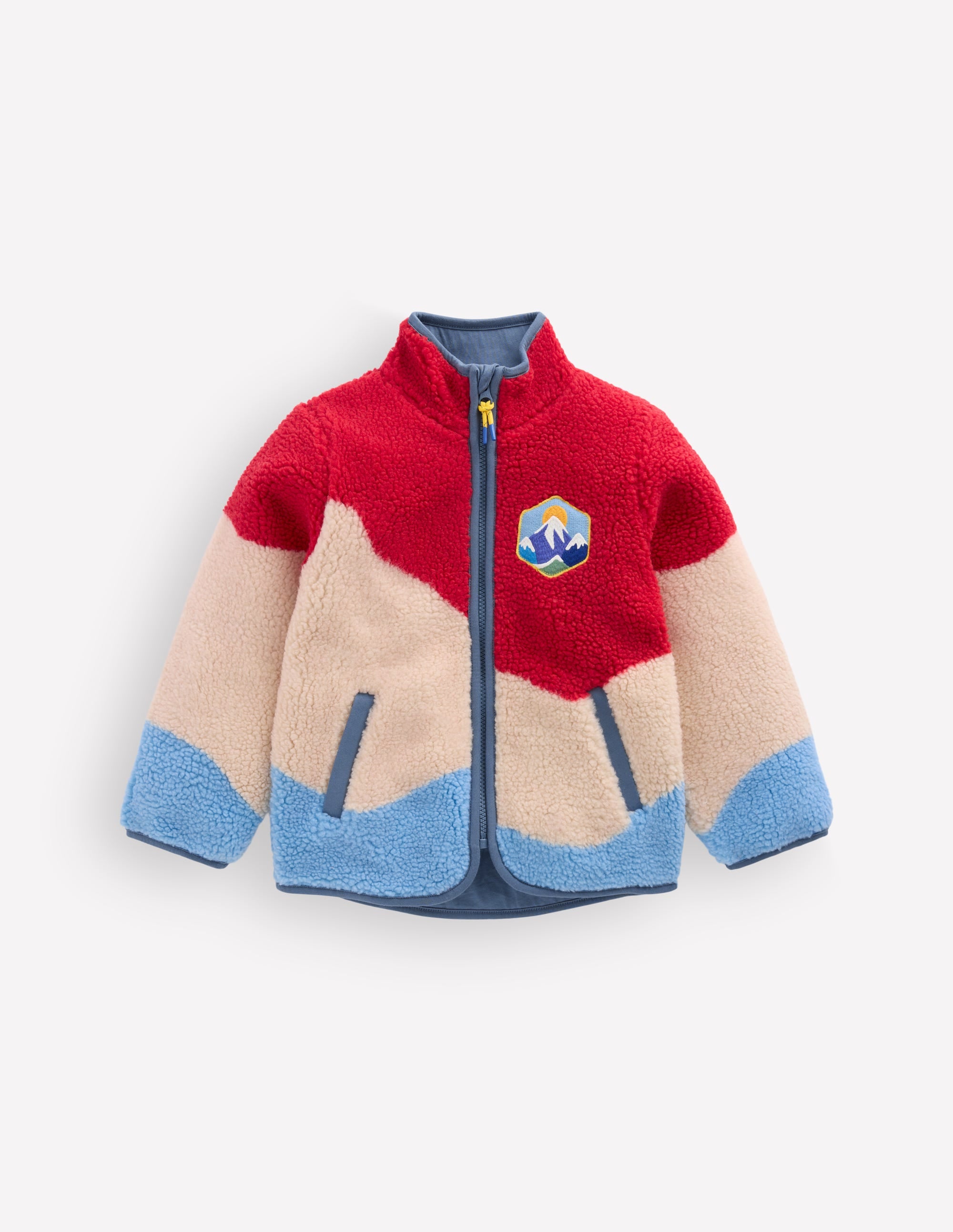 Cosy Borg Jacket-Colour Block - Image 2