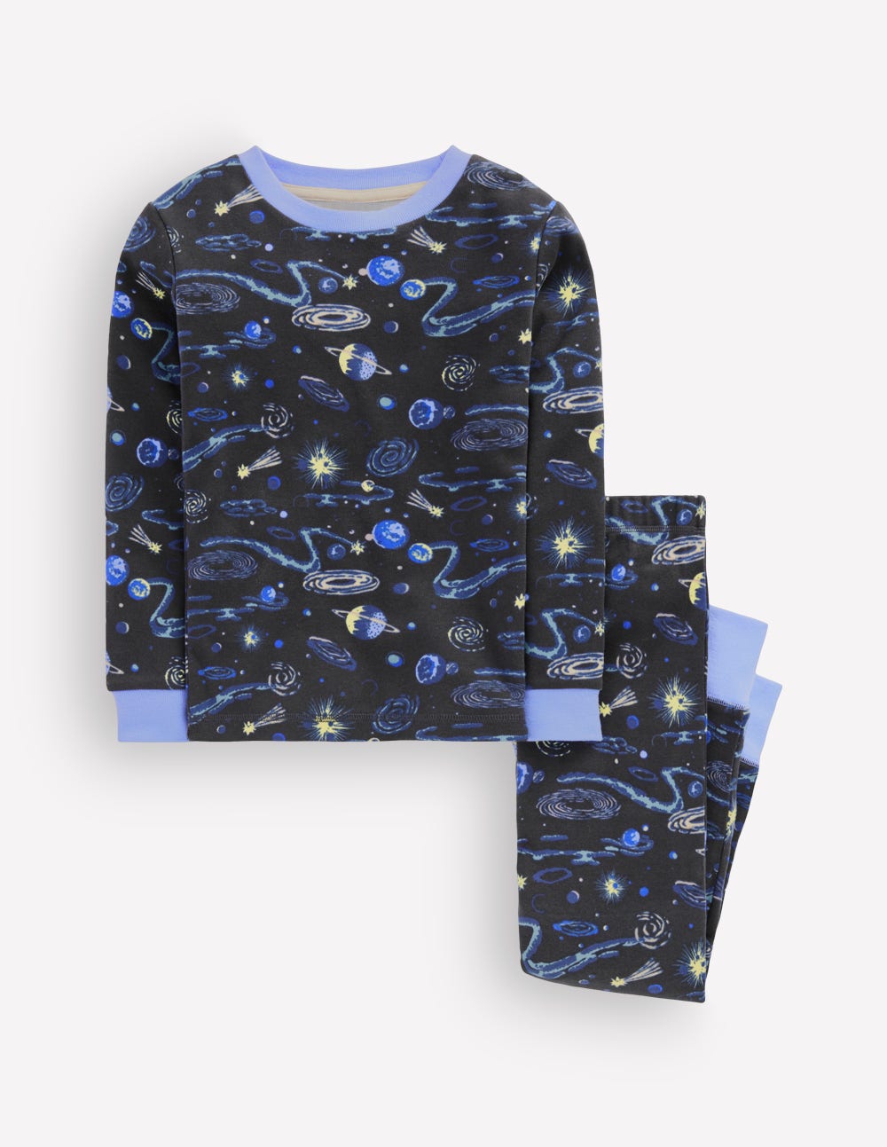 Snug Long John Pyjamas-Shadow Grey Constellation-1