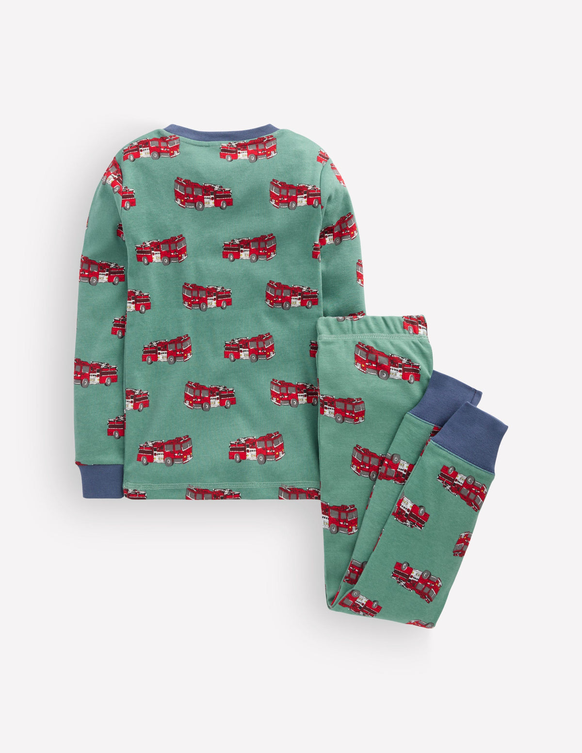 Snug Long John Pyjamas-Fire Trucks-2