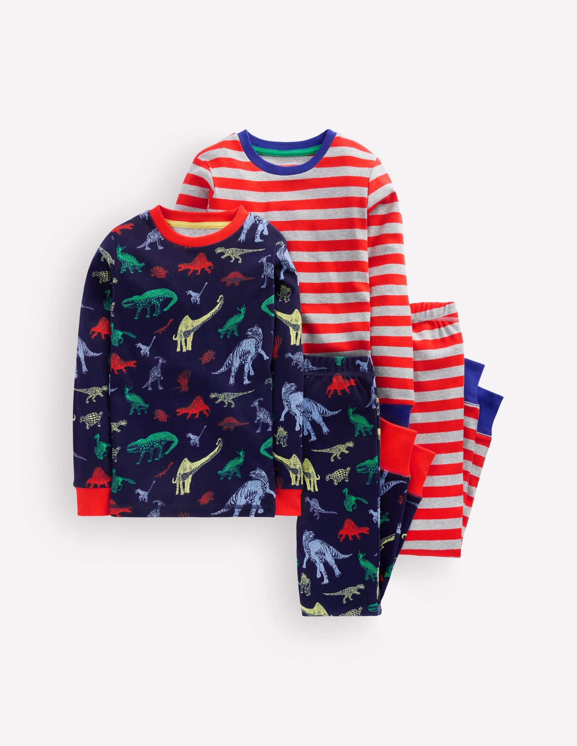 Snug Twin Pack Pyjamas-Dinos-1