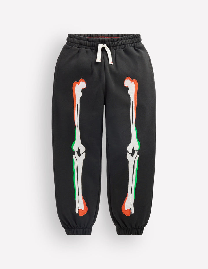Halloween Glow Joggers-Shadow Grey Skeleton