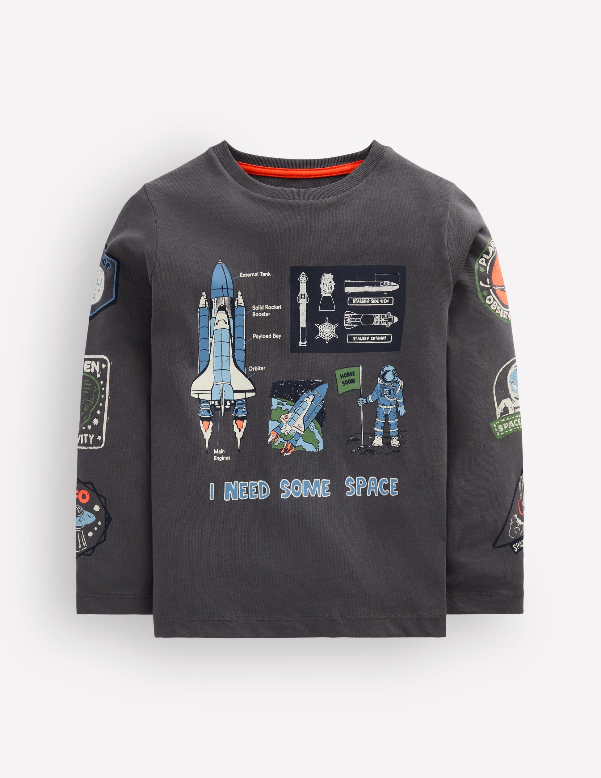 Long Sleeve Glow T-shirt-Warm Grey, Space-3