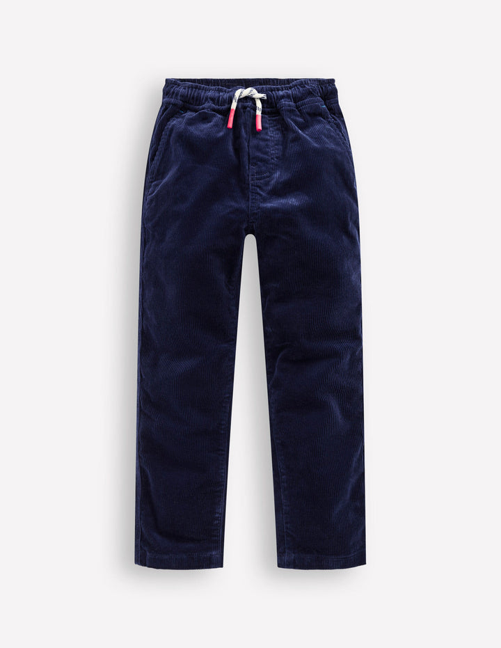 Slim Pull-on Trousers-College Navy Cord