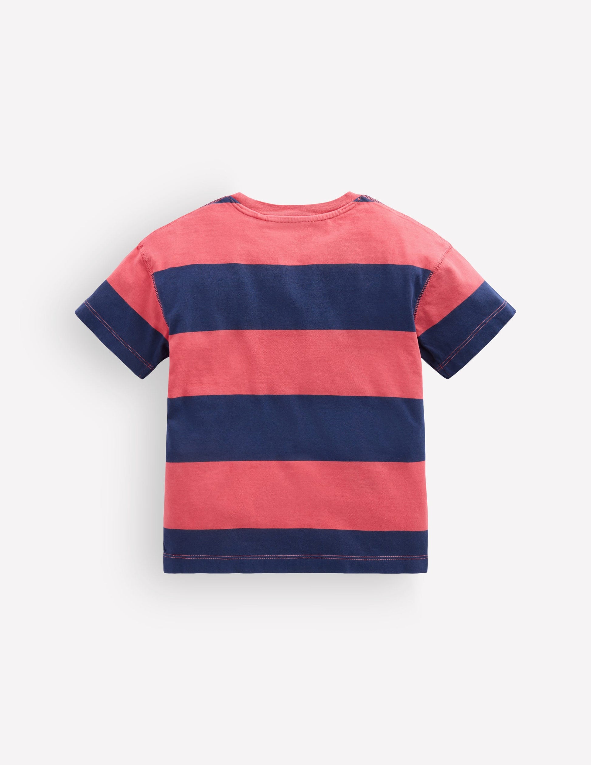 Garment Dye Relaxed T-shirt-Blood Orange / Sapphire Blue-2