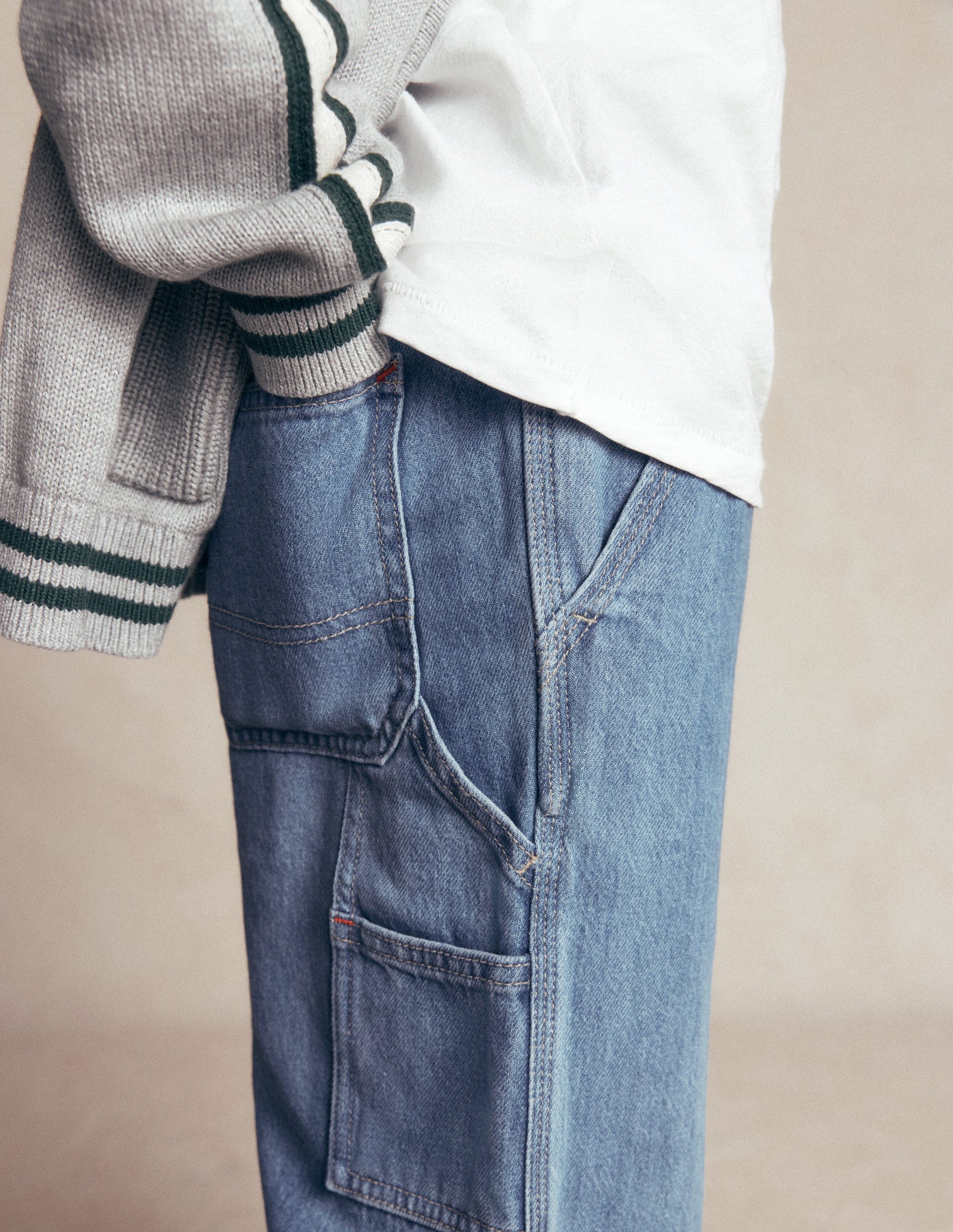 Pull-on Carpenter Jeans-Light Wash-2