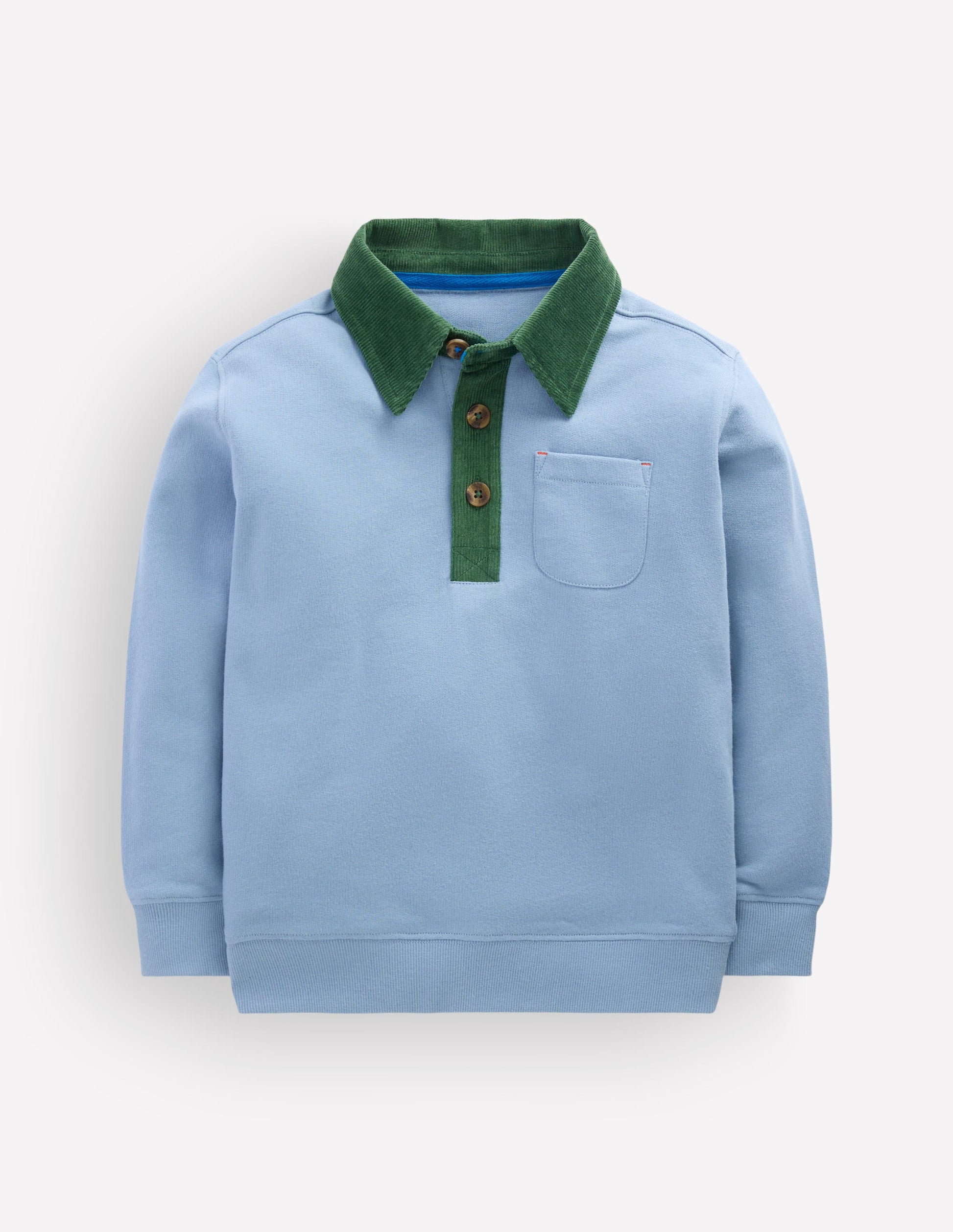 Smart Collared Sweatshirt-French Blue-1