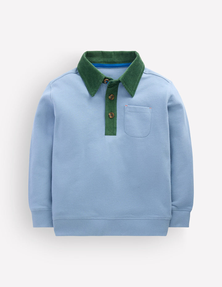 Smart Collared Sweatshirt-French Blue