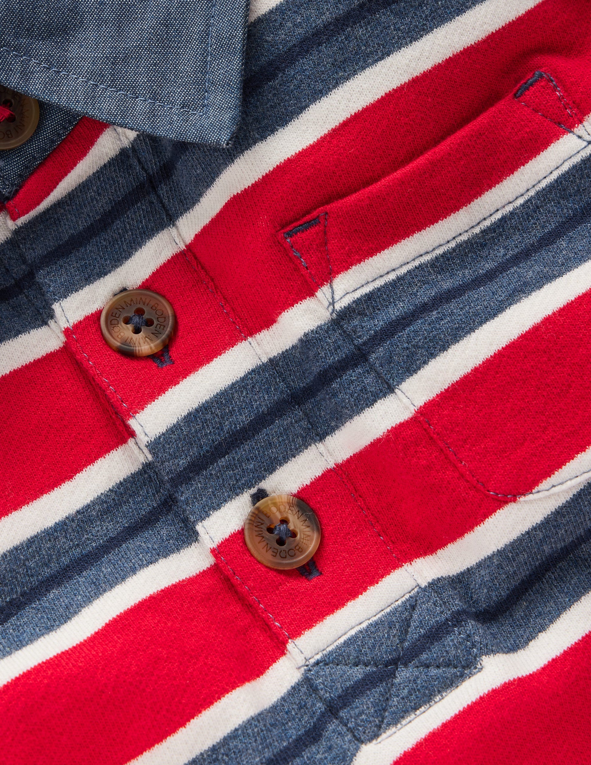 Smart Collared Sweatshirt-Blood Orange / Navy Marl-4