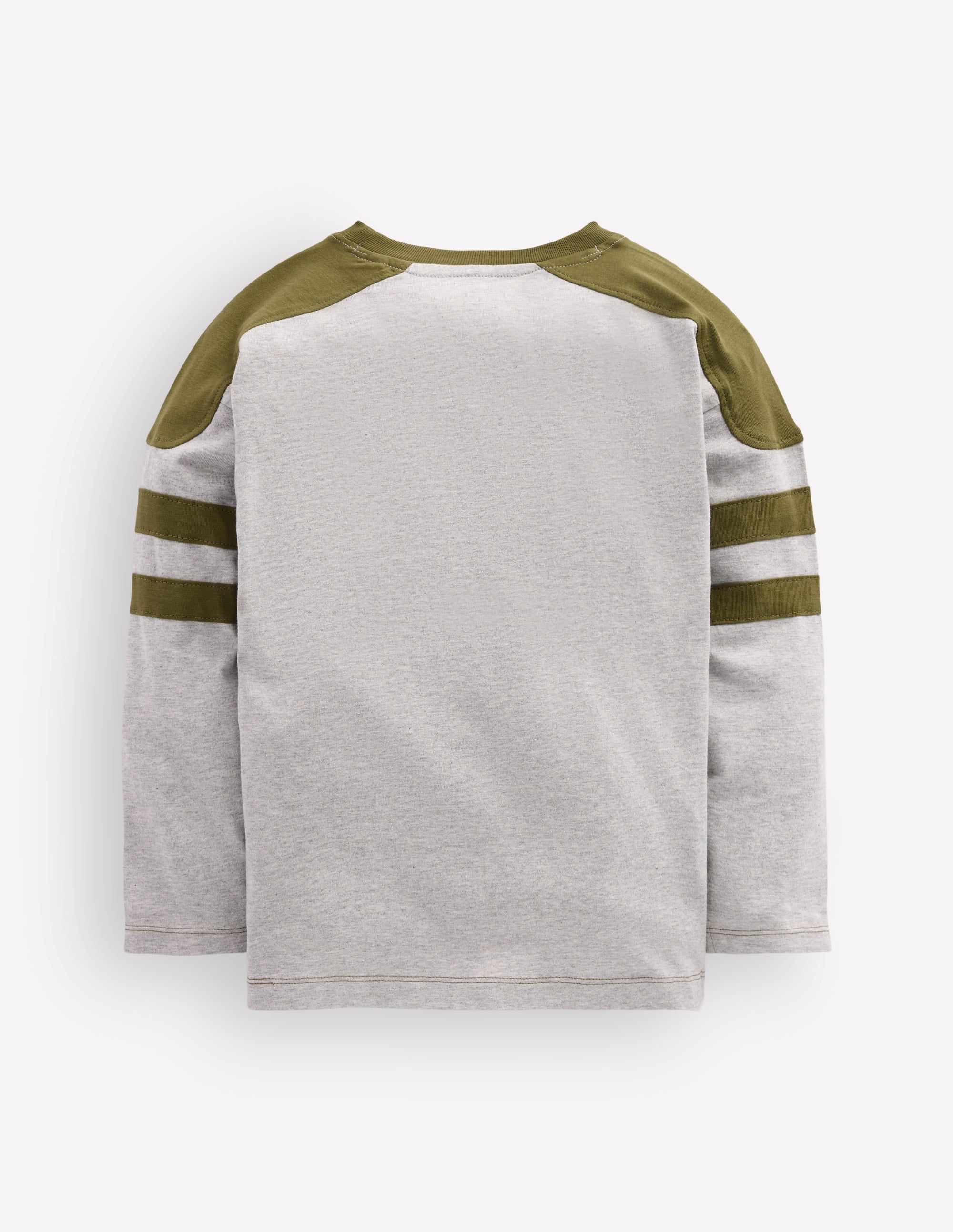 Colour Block T-shirt-Grey Marl - Image 2