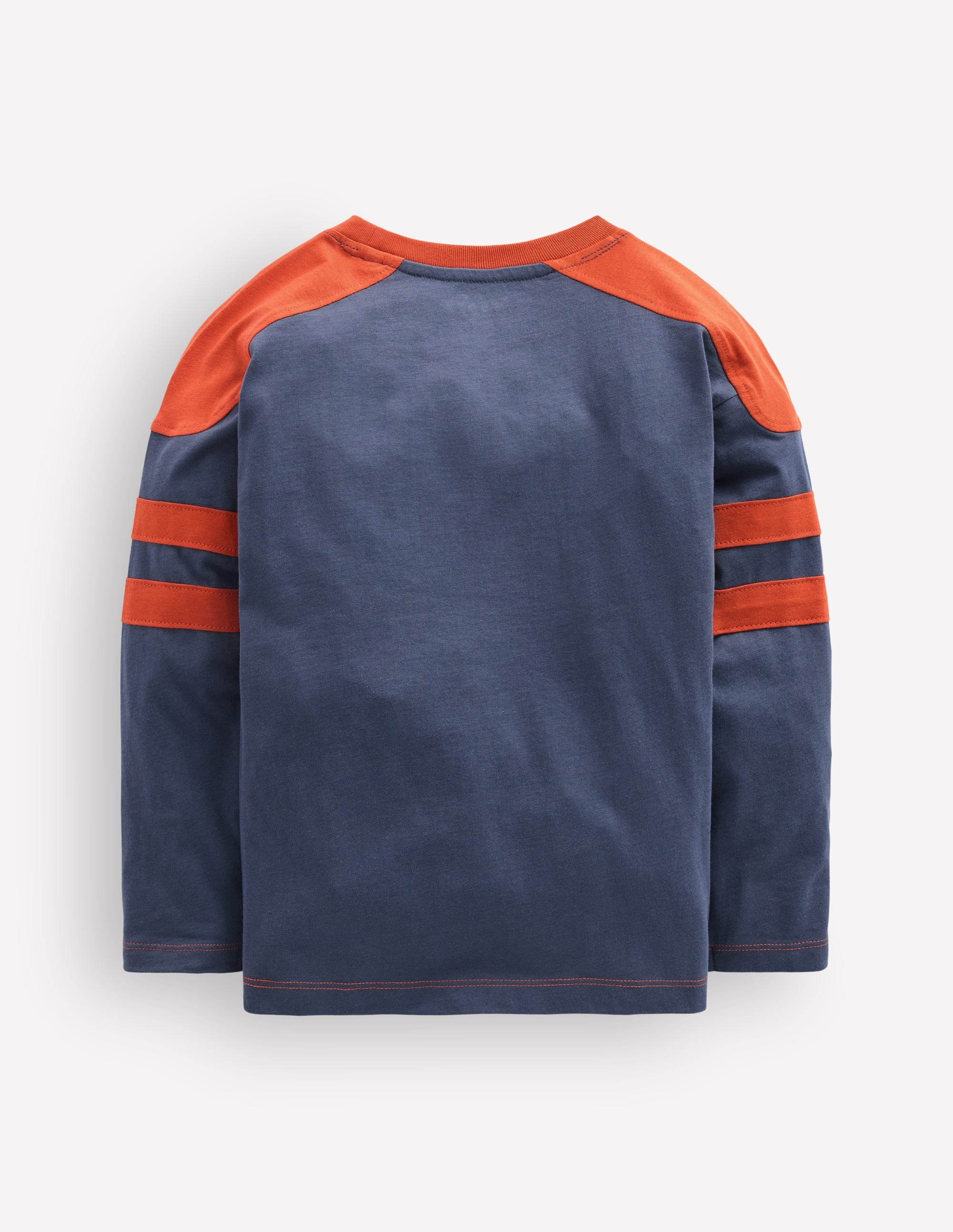 Colour Block T-shirt-Navy - Image 2
