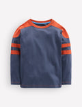 Colour Block T-shirt-Navy